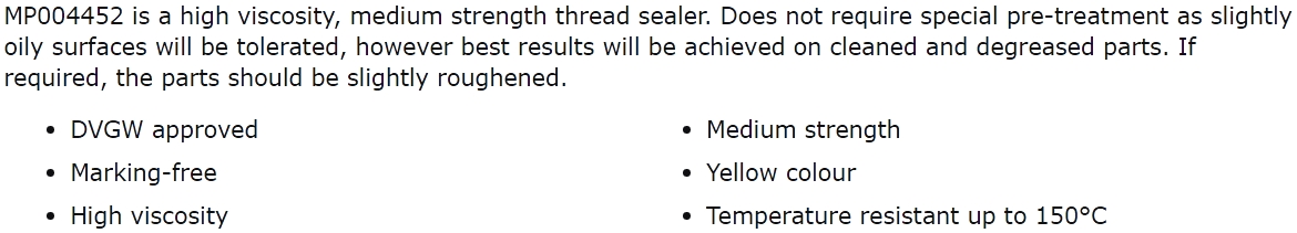 דבק לברגים ואומים MULTICOMP PRO MP004452